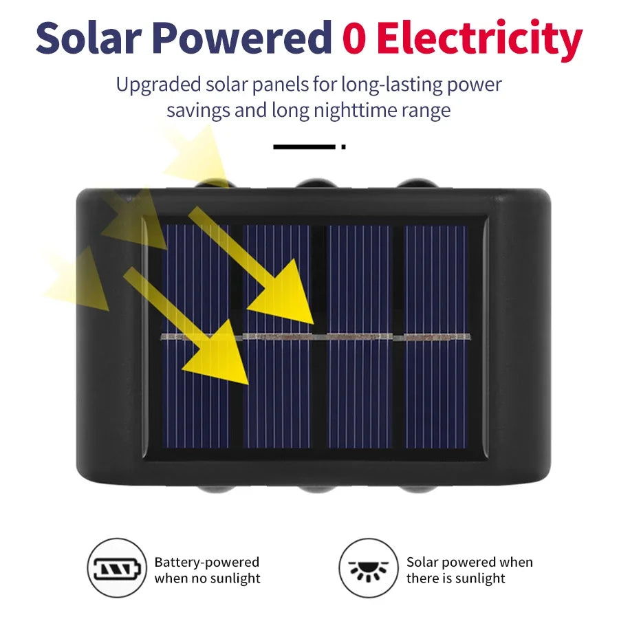 Solar Outdoor Wall Light – Waterproof LED Garden Lamp