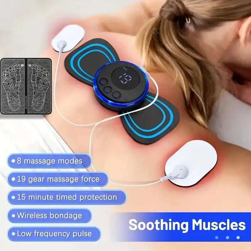 EMS Neck Massager – Smart Electric Muscle Stimulator for Pain Relief & Relaxation