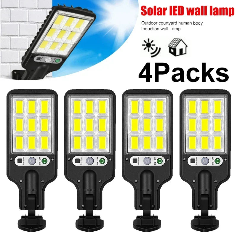 Solar LED Outdoor Wall Light – Motion Sensor Waterproof Security Lamp for Garden & Home