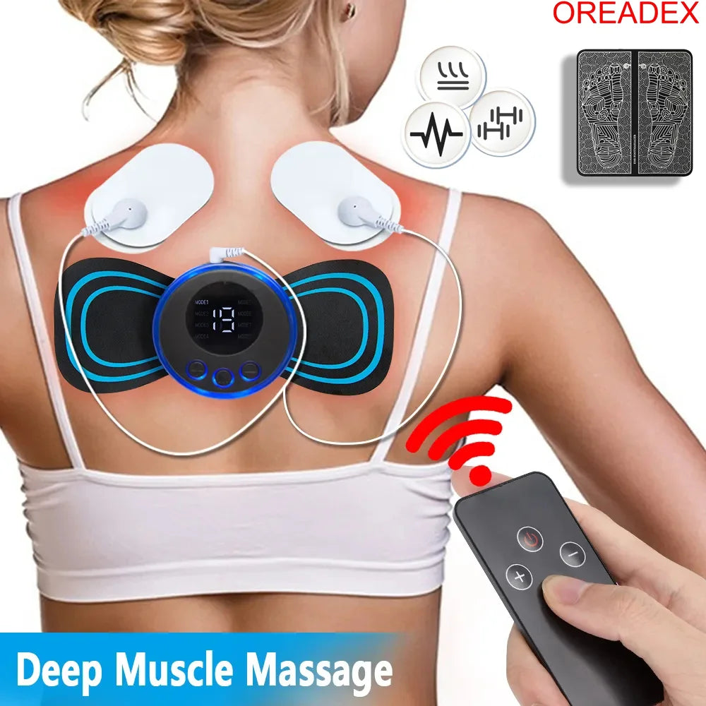 EMS Neck Massager – Smart Electric Muscle Stimulator for Pain Relief & Relaxation