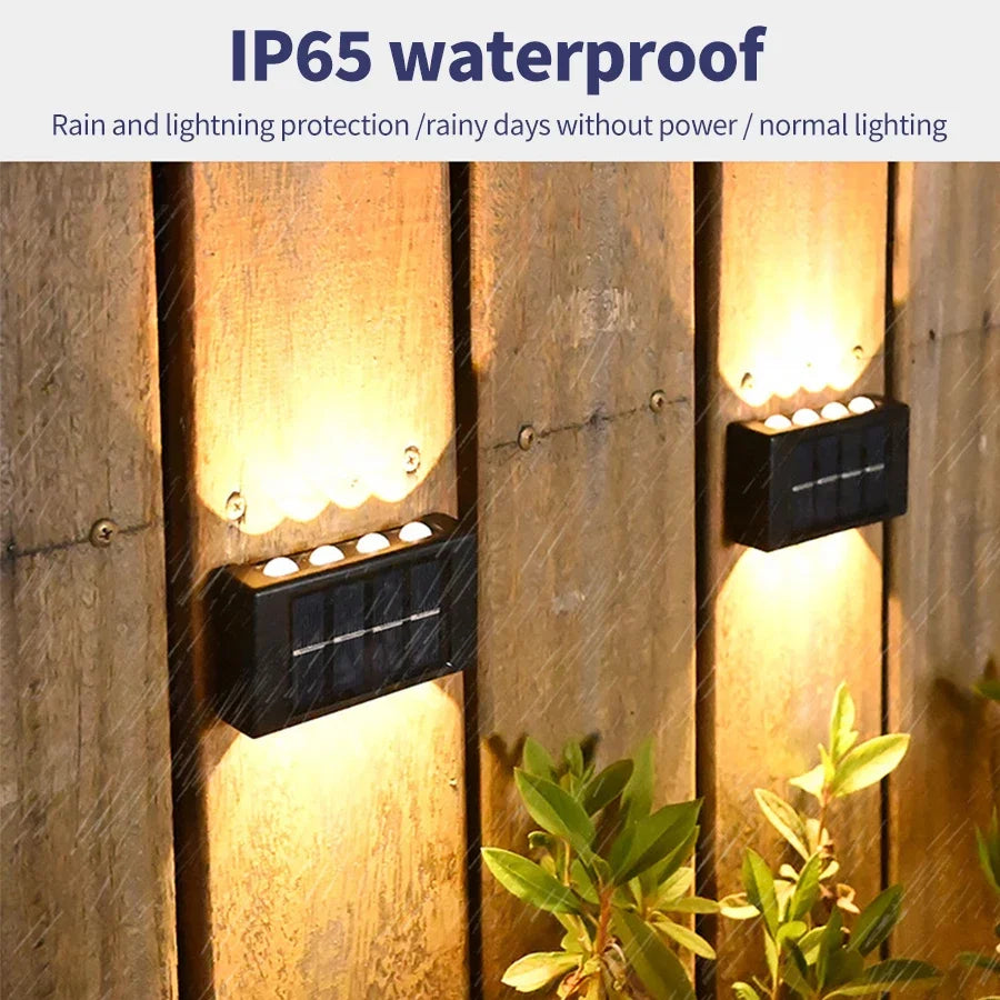 Solar Outdoor Wall Light – Waterproof LED Garden Lamp