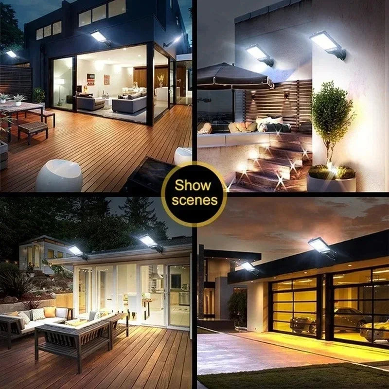 Solar LED Outdoor Wall Light – Motion Sensor Waterproof Security Lamp for Garden & Home